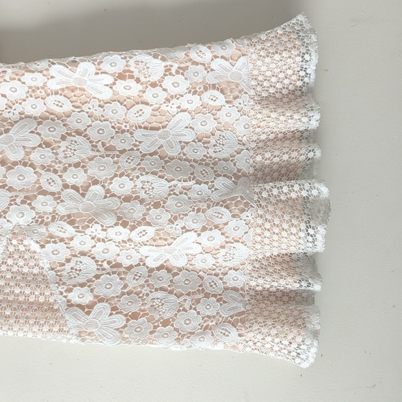 Host Pick Lulus My Dearest White Lace Short Sleeve Mini Dress - Picture 8 of 14